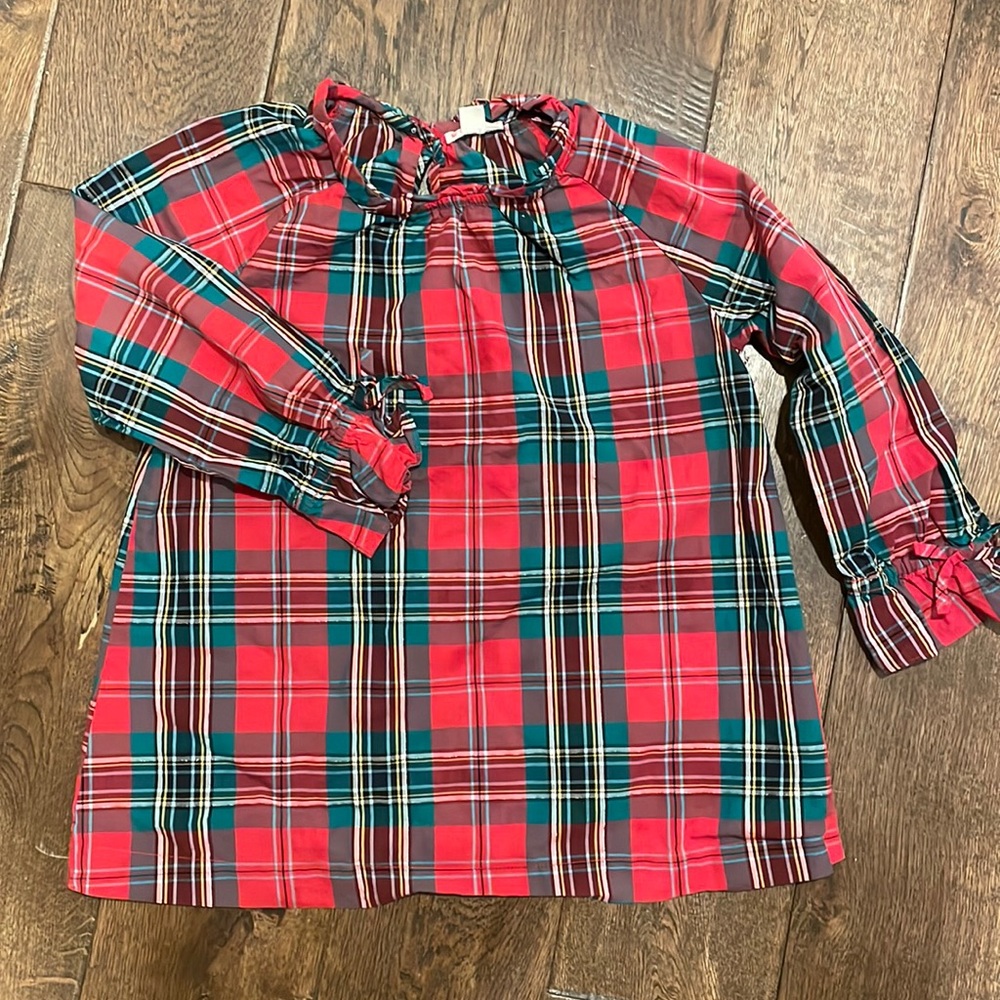 Girls Crewcuts Size 12 Tartan Plaid Blouse